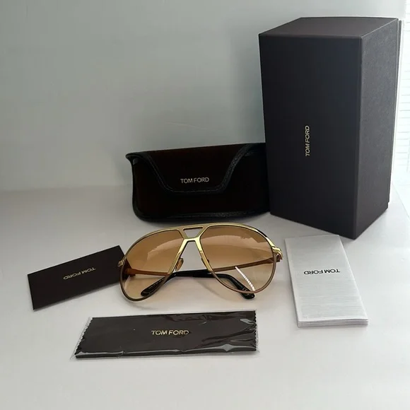 💯- New Auth Tom Ford Gold Gradient Xaier TF 1060 Sunglass Seen on Kris J… - Picture 15 of 16